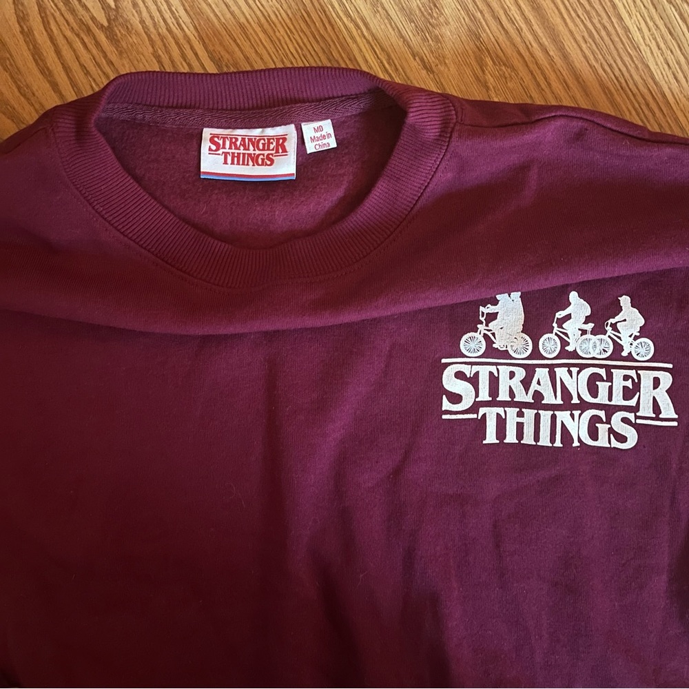 Stranger Things Crop Fleece Pullover - Picture 3 of 5